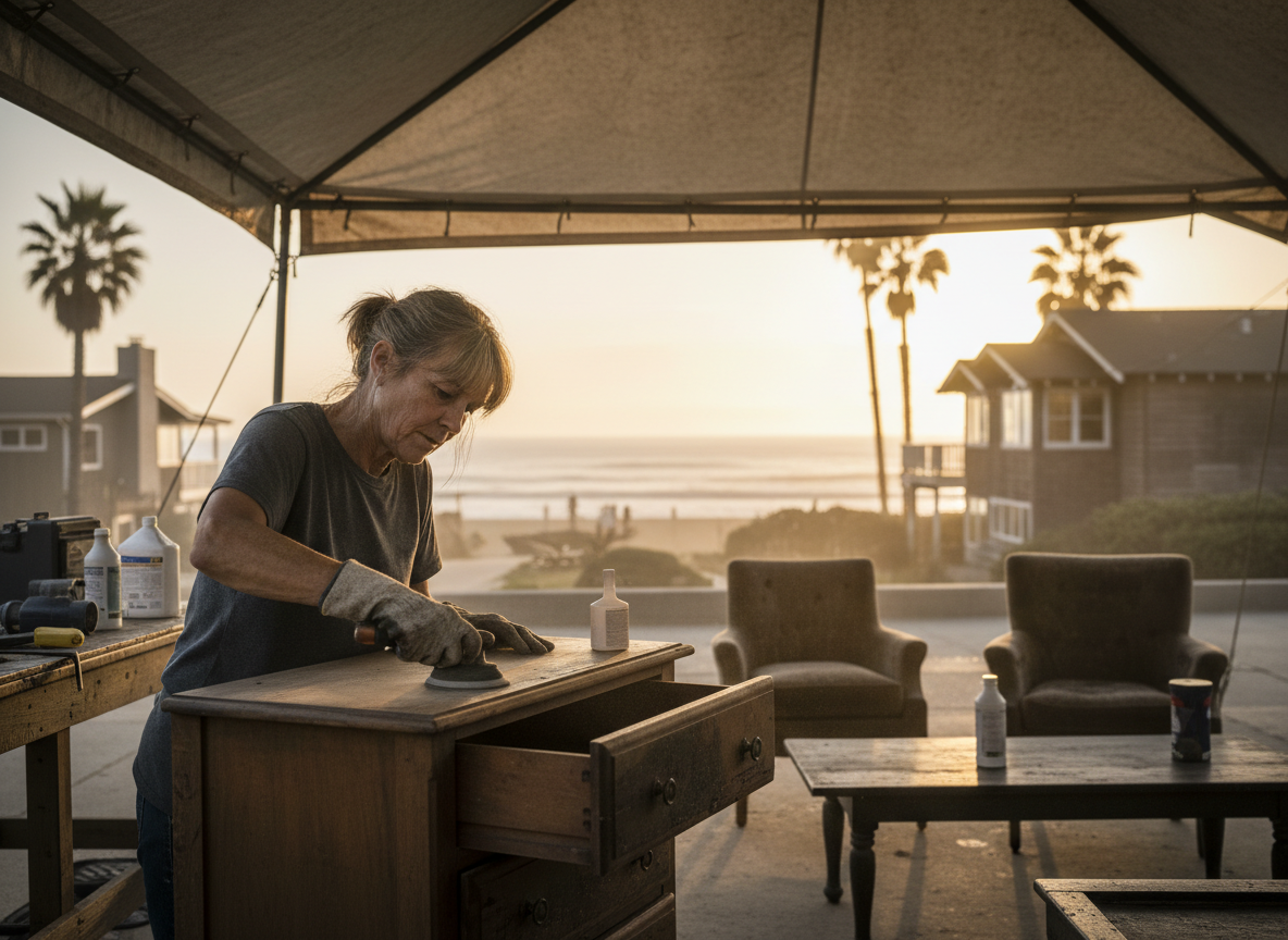 Fire-damaged Furniture Restoration in Sunset Beach, CA
